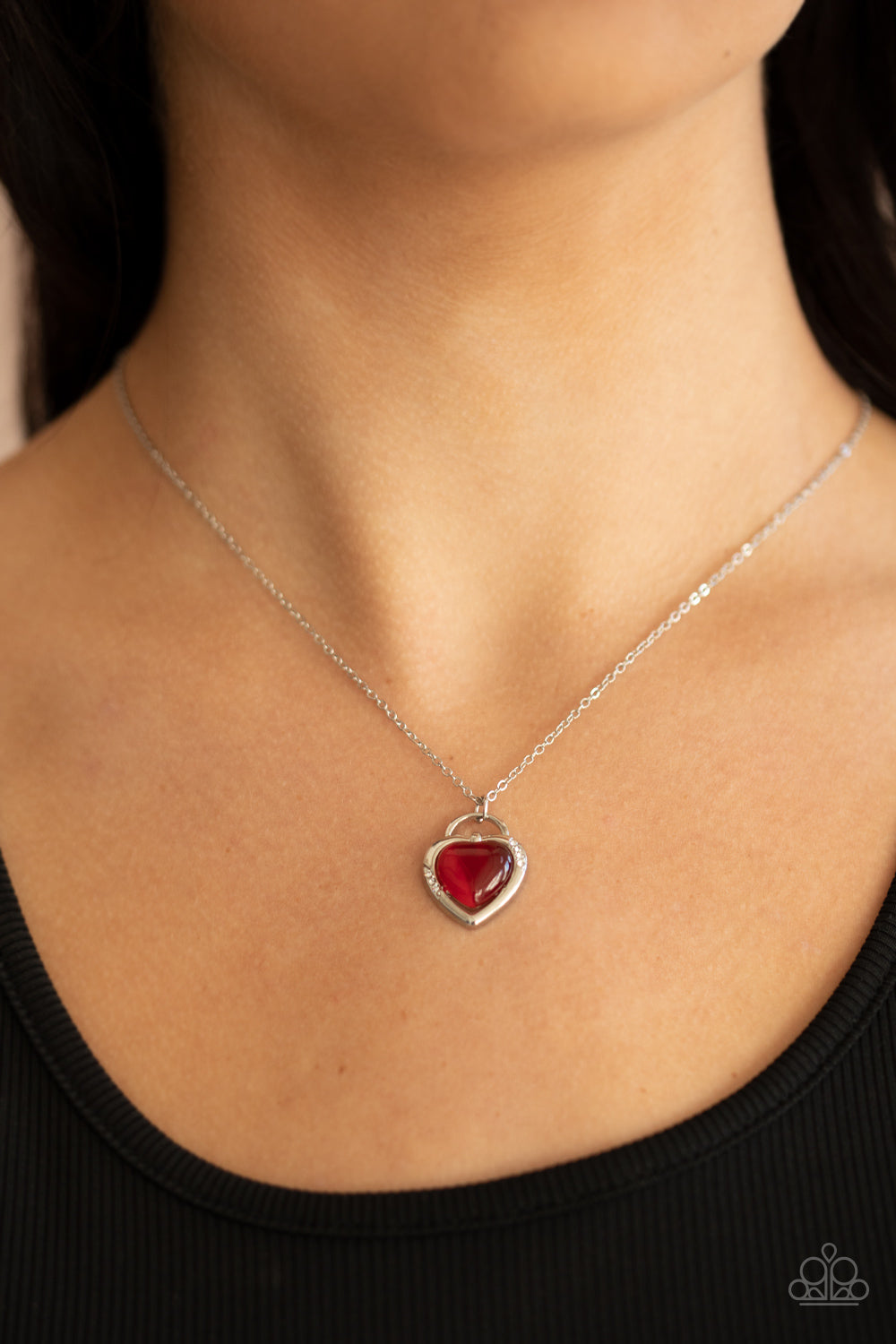 A Dream is a Wish Your Heart Makes - Red Necklace Heart