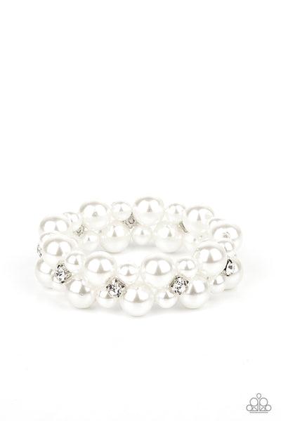 Flirt Alert - White Bracelet Pearls