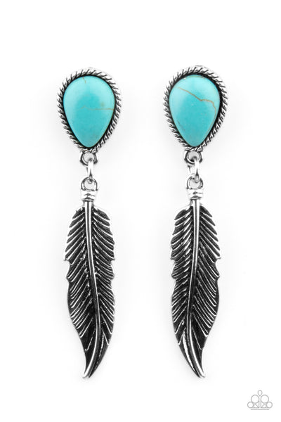 Totally Tran-QUILL - Blue Earring