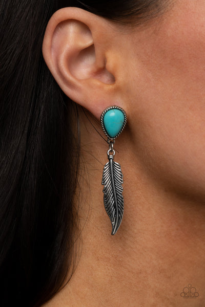 Totally Tran-QUILL - Blue Earring