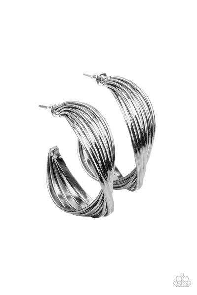 Curves In All The Right Places - Black Gunmetal Earrings