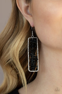 Dont QUARRY, Be Happy Black Earrings