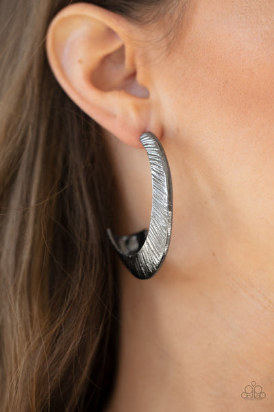 I Double FLARE You - Black Gunmetal Earring