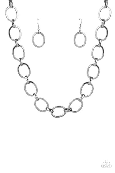 HAUTE-ly Contested - Black Gunmetal Necklace