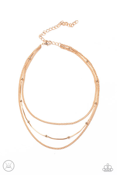 Subtly Stunning - Gold Necklace Choker