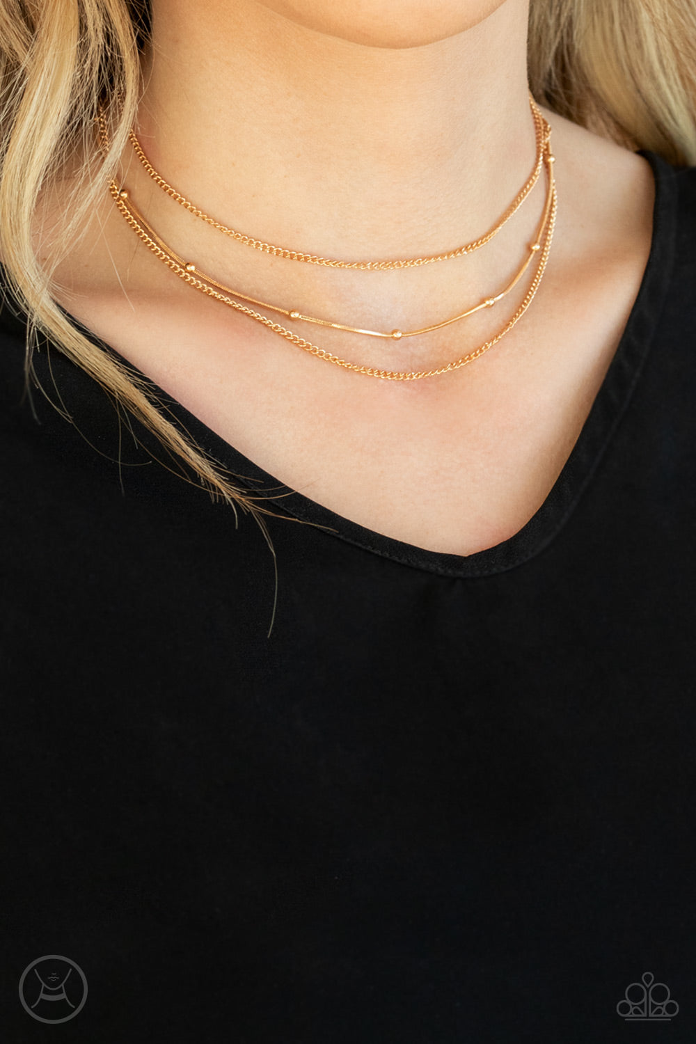 Subtly Stunning - Gold Necklace Choker