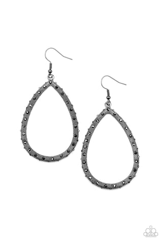 Standout Sparkle - Black Earring