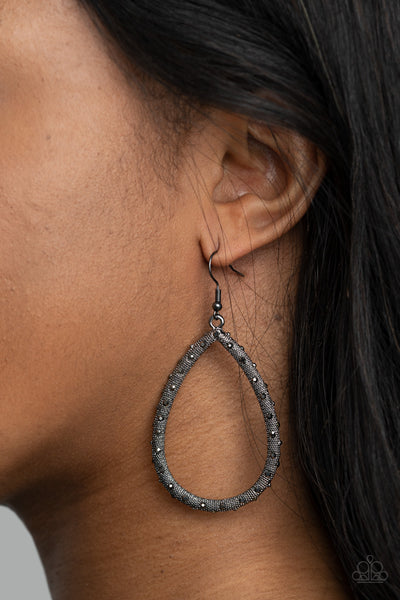 Standout Sparkle - Black Earring