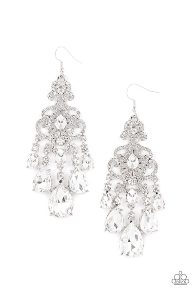 Queen Of All Things Sparkly - White Earring EMP 2021