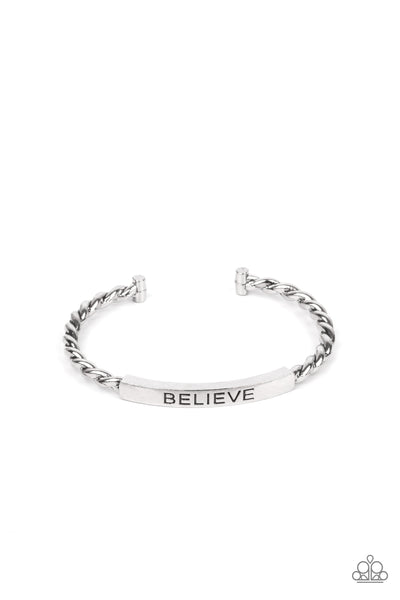 Keep Calm and Believe - Silver Bracelet Inspiration