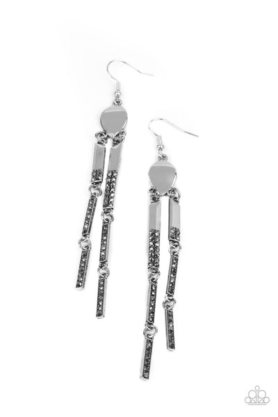 Defined Dazzle - Silver Earrings