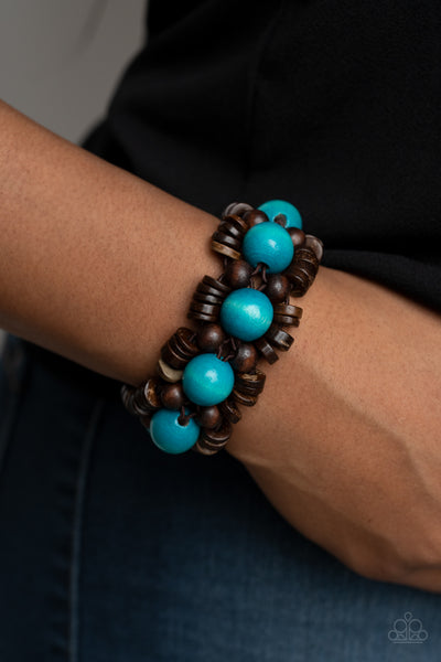 Tropical Temptations - Blue Bracelet Wooden