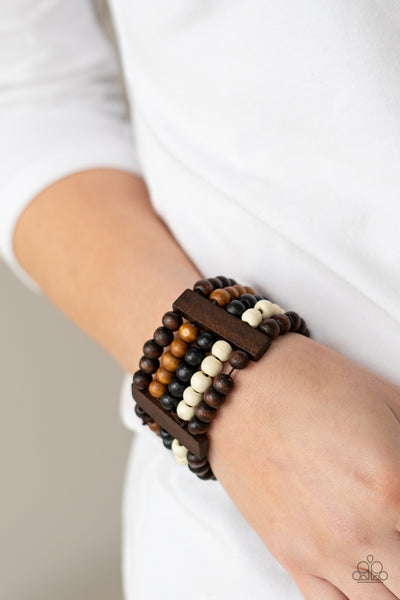 Caribbean Catwalk - Multi Bracelet Wooden