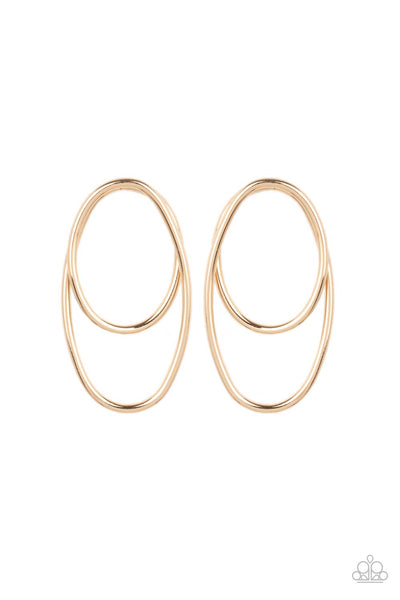 So OVAL-Dramatic - Gold Earring