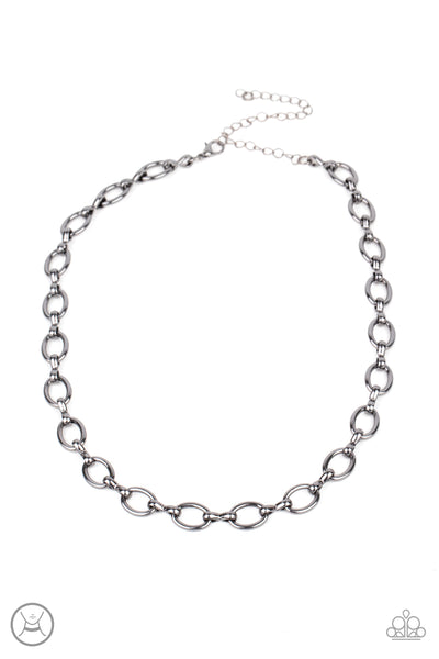 Craveable Couture - Black Gunmetal Necklace