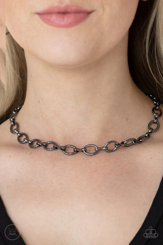 Craveable Couture - Black Gunmetal Necklace