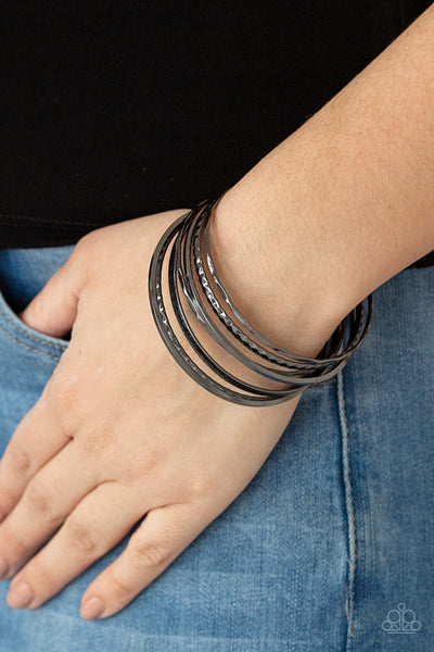 How Do You Stack Up? - Black Gunmetal Bracelets