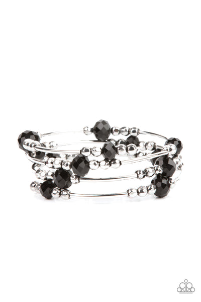 Showy Shimmer - Black Bracelet