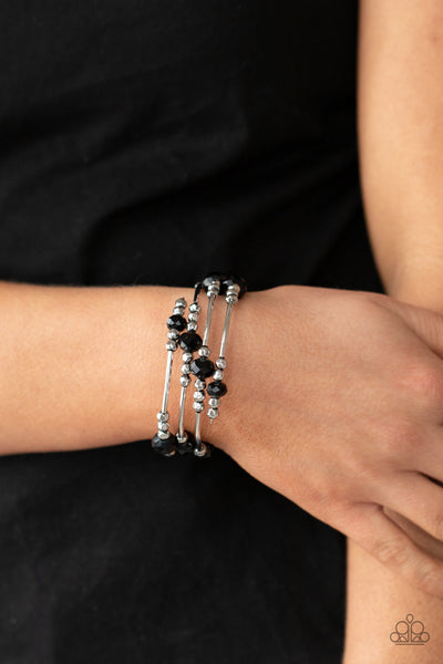 Showy Shimmer - Black Bracelet