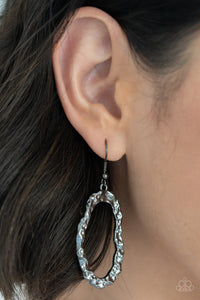 ARTIFACT Checker - Black Gunmetal Earring