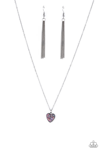 Pitter-Patter, Goes My Heart - Purple Necklace