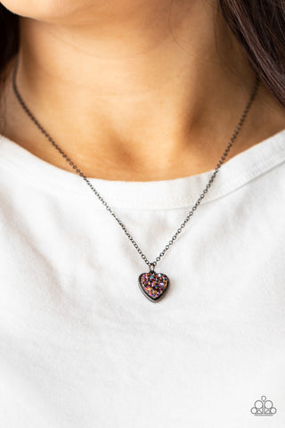 Pitter-Patter, Goes My Heart - Purple Necklace