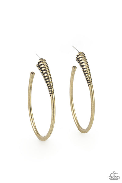 Fully Loaded - Brass Earrings