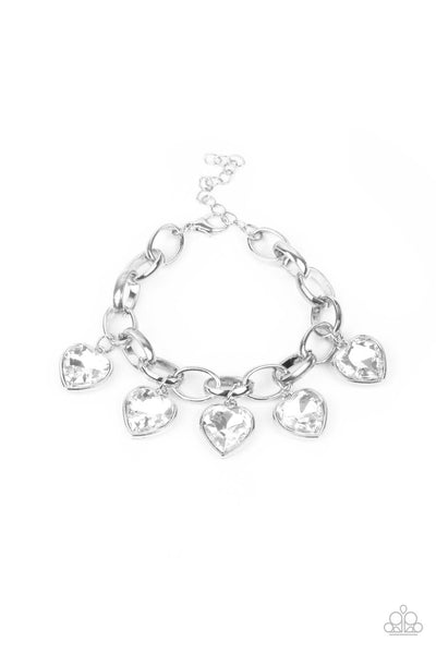 Candy Heart Charmer - White Bracelet Heart