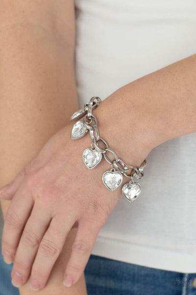 Candy Heart Charmer - White Bracelet Heart