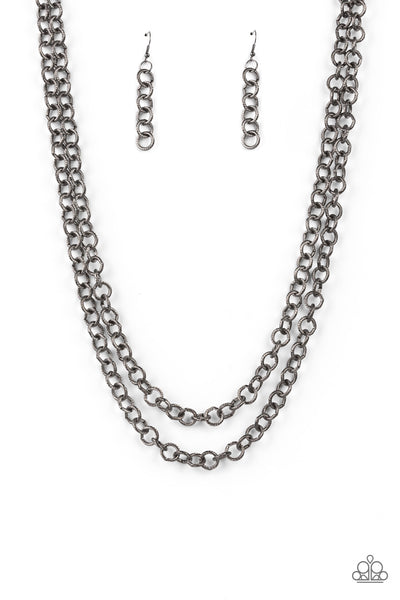 Grunge Goals - Black Gunmetal Necklace