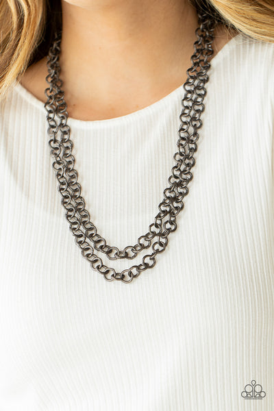 Grunge Goals - Black Gunmetal Necklace