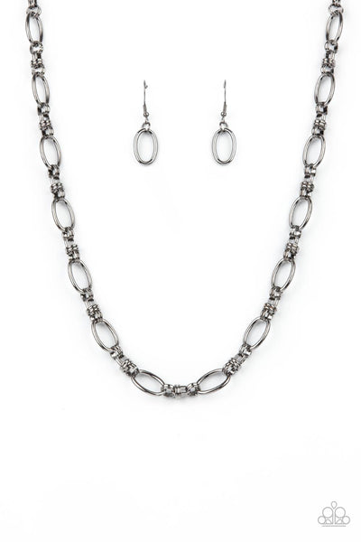 Defined Drama - Black Gunmetal Necklace