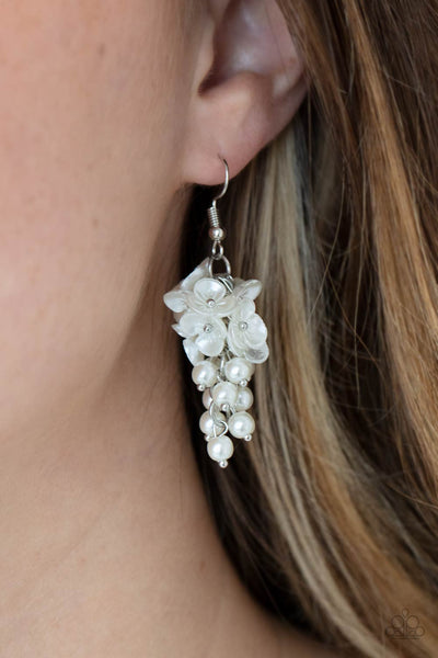 Bountiful Bouquets - White Earring