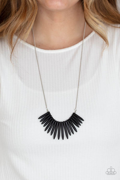 Exotic Edge - Black Necklace