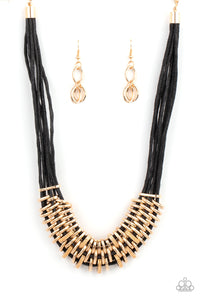 Lock, Stock, and SPARKLE - Gold Necklace