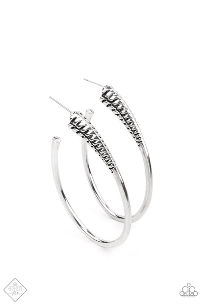 Fully Loaded - Silver Earring  Fashion Fix 04/2021