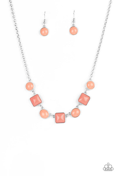 Trend Worthy - Orange Necklace