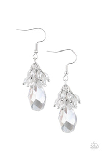 Well Versed in Sparkle - White Earring