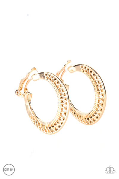 Moon Child Charisma - Gold Earrings Clip -ons