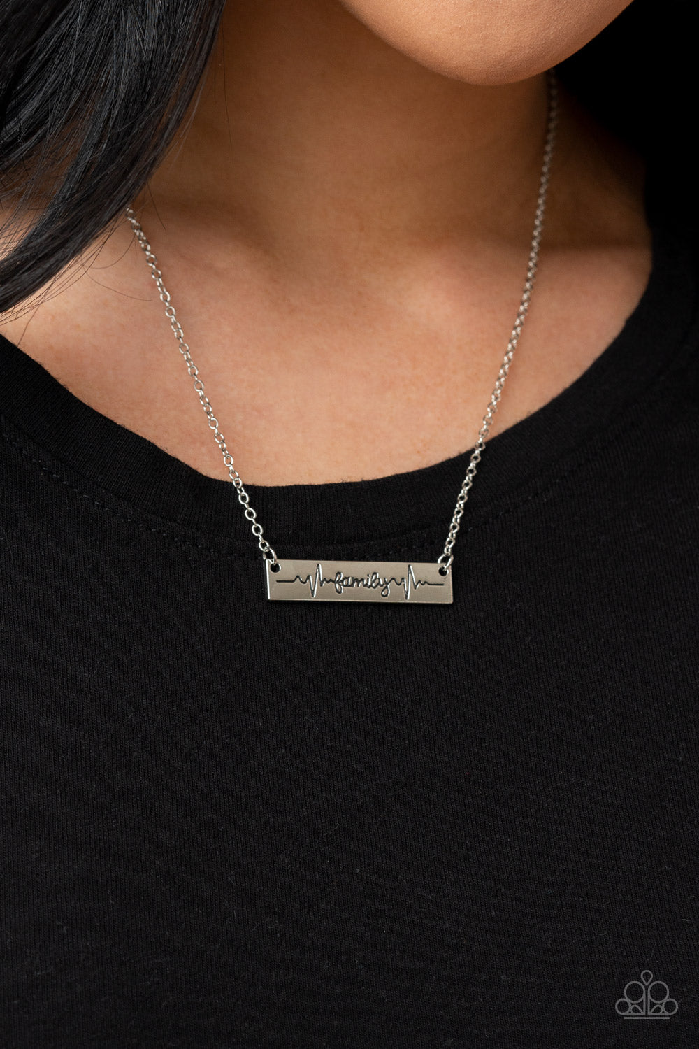 Living The Mom Life - Silver Necklace