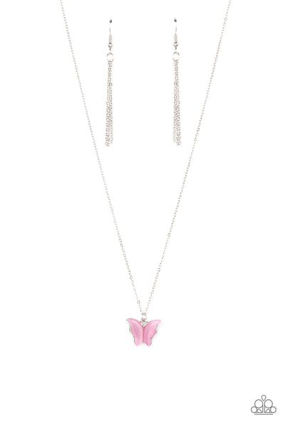 Butterfly Prairies - Pink Necklace Butterfly