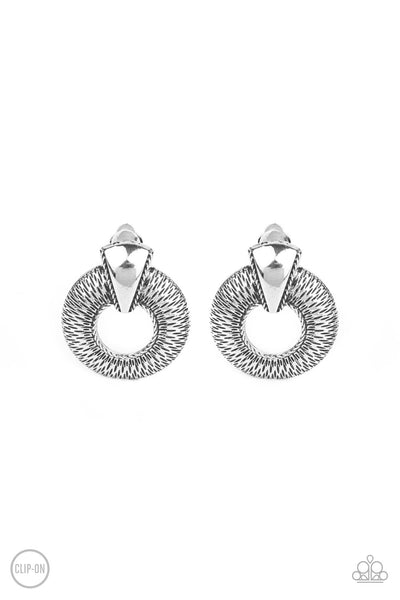 Industrial Innovator - Silver Earrings Clip On