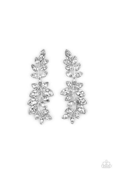 Frond Fairytale - White Earrings