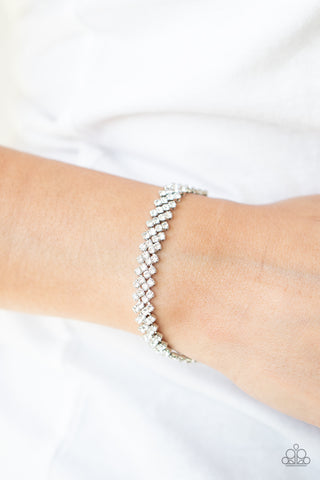 Chicly Candescent - White Bracelet