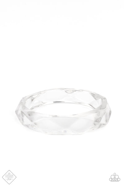 Clear-Cut Couture - White Bracelet Fashion Fix 8/2021