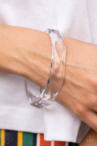 Clear-Cut Couture - White Bracelet Fashion Fix 8/2021