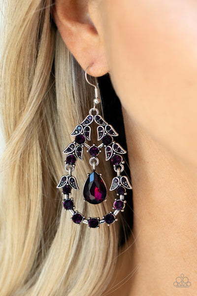 Garden Decorum - Purple Earrings