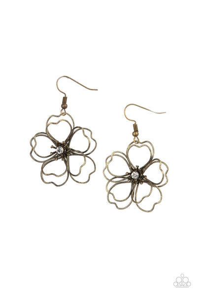 Petal Power - Brass Earrings