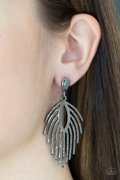 Metro Safari - Black Gunmetal Earrings