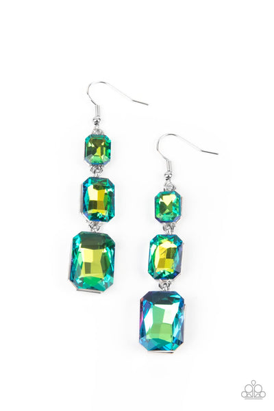 Cosmic Red Carpet - Green Earrings